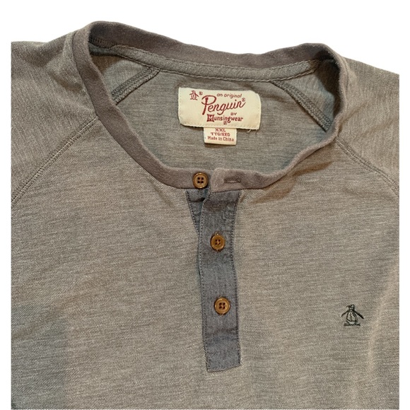 ORIGINAL PENGUIN Henley Style Mens Shirt XXL - Picture 5 of 8